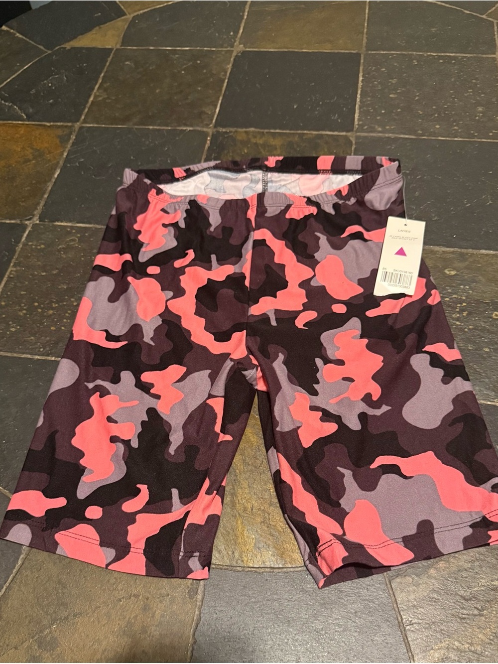 just be Pink and Purple Camo Bike Shorts